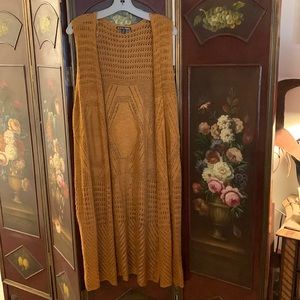 Moral Fiber crocheted vest maxi